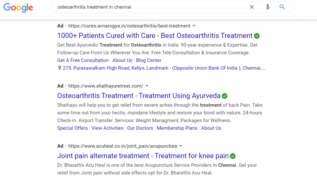 Google ads for hospitals